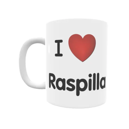 Taza - I ❤ Raspilla Regalo original y funcional. Taza personalizada de tu localidad.