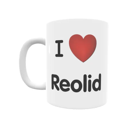 Taza - I ❤ Reolid Regalo original y funcional. Taza personalizada de tu localidad.