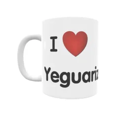 Taza - I ❤ Yeguarizas Regalo original y funcional. Taza personalizada de tu localidad.