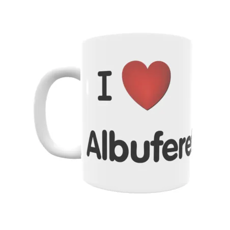 Taza - I ❤ Albufereta Regalo original y funcional. Taza personalizada de tu localidad.