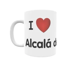 Taza - I ❤ Alcalá de la Jovada Regalo original y funcional. Taza personalizada de tu localidad.