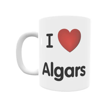 Taza - I ❤ Algars Regalo original y funcional. Taza personalizada de tu localidad.