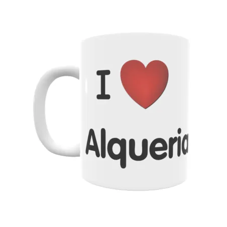 Taza - I ❤ Alqueria Jordà Regalo original y funcional. Taza personalizada de tu localidad.