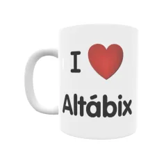 Taza - I ❤ Altábix Regalo original y funcional. Taza personalizada de tu localidad.