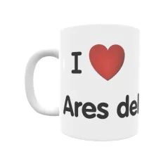 Taza - I ❤ Ares del Bosc Regalo original y funcional. Taza personalizada de tu localidad.