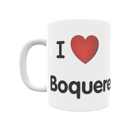 Taza - I ❤ Boqueres Regalo original y funcional. Taza personalizada de tu localidad.