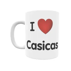 Taza - I ❤ Casicas Regalo original y funcional. Taza personalizada de tu localidad.