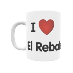 Taza - I ❤ El Rebalso Regalo original y funcional. Taza personalizada de tu localidad.