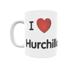 Taza - I ❤ Hurchillo Regalo original y funcional. Taza personalizada de tu localidad.