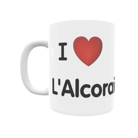 Taza - I ❤ L'Alcoraia Regalo original y funcional. Taza personalizada de tu localidad.