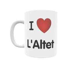 Taza - I ❤ L'Altet Regalo original y funcional. Taza personalizada de tu localidad.