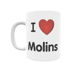 Taza - I ❤ Molins Regalo original y funcional. Taza personalizada de tu localidad.