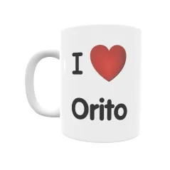 Taza - I ❤ Orito Regalo original y funcional. Taza personalizada de tu localidad.