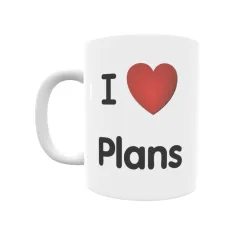 Taza - I ❤ Plans Regalo original y funcional. Taza personalizada de tu localidad.