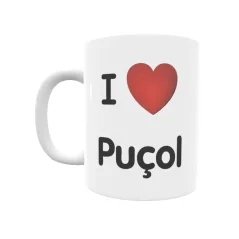 Taza - I ❤ Puçol Regalo original y funcional. Taza personalizada de tu localidad.