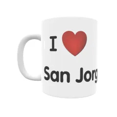 Taza - I ❤ San Jorge Regalo original y funcional. Taza personalizada de tu localidad.