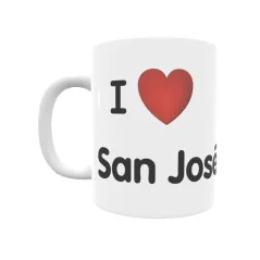 Taza - I ❤ San José Regalo original y funcional. Taza personalizada de tu localidad.