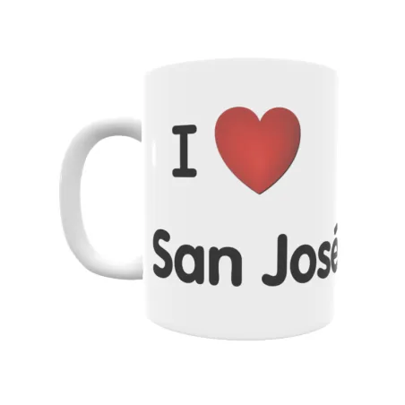 Taza - I ❤ San José Regalo original y funcional. Taza personalizada de tu localidad.