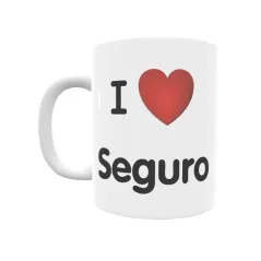 Taza - I ❤ Seguro Regalo original y funcional. Taza personalizada de tu localidad.