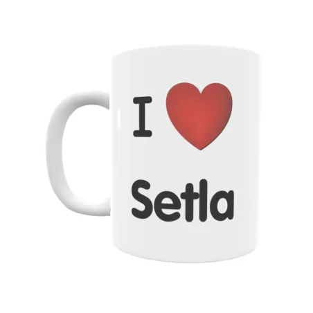 Taza - I ❤ Setla Regalo original y funcional. Taza personalizada de tu localidad.