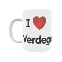 Taza - I ❤ Verdegàs Regalo original y funcional. Taza personalizada de tu localidad.