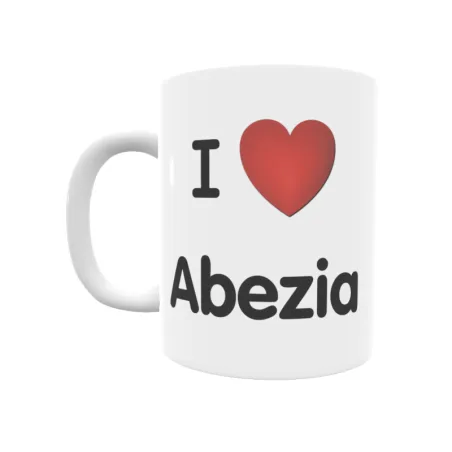 Taza - I ❤ Abezia Regalo original y funcional. Taza personalizada de tu localidad.