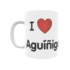 Taza - I ❤ Aguíñiga Regalo original y funcional. Taza personalizada de tu localidad.