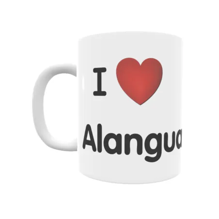 Taza - I ❤ Alangua Regalo original y funcional. Taza personalizada de tu localidad.