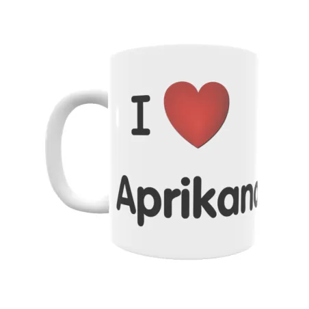 Taza - I ❤ Aprikano Regalo original y funcional. Taza personalizada de tu localidad.