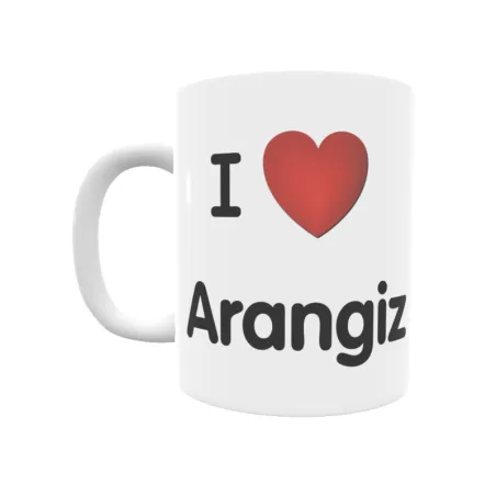 Taza - I ❤ Arangiz Regalo original y funcional. Taza personalizada de tu localidad.