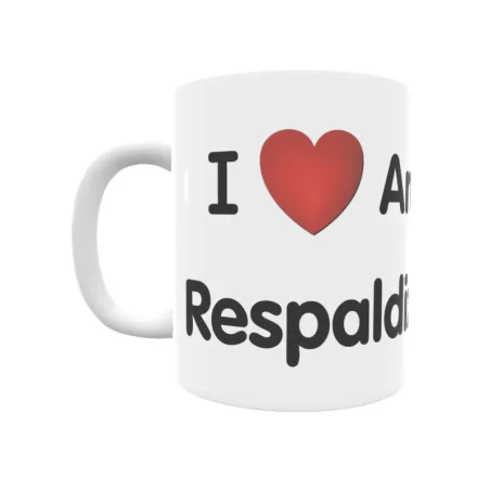 Taza - I ❤ Arespalditza/Respaldiza Regalo original y funcional. Taza personalizada de tu localidad.