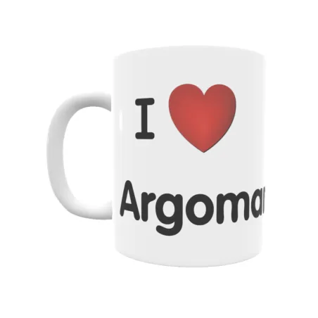 Taza - I ❤ Argomaniz Regalo original y funcional. Taza personalizada de tu localidad.