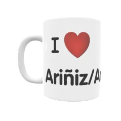 Taza - I ❤ Ariñiz/Aríñez Regalo original y funcional. Taza personalizada de tu localidad.