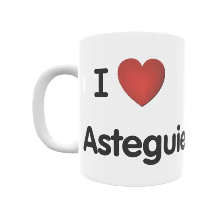 Taza - I ❤ Asteguieta Regalo original y funcional. Taza personalizada de tu localidad.