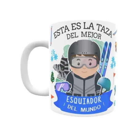 Taza personalizada con tu dedicatoria para LA mejor ESQUIADORA