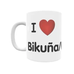 Taza - I ❤ Bikuña/Vicuña Regalo original y funcional. Taza personalizada de tu localidad.