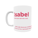 Taza - nombre Isabel