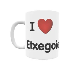 Taza - I ❤ Etxegoien Regalo original y funcional. Taza personalizada de tu localidad.