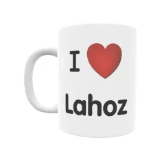 Taza - I ❤ Lahoz Regalo original y funcional. Taza personalizada de tu localidad.