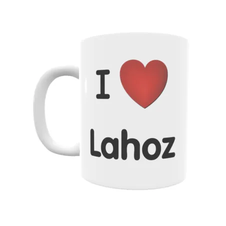 Taza - I ❤ Lahoz Regalo original y funcional. Taza personalizada de tu localidad.