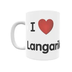 Taza - I ❤ Langarika Regalo original y funcional. Taza personalizada de tu localidad.