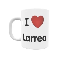 Taza - I ❤ Larrea Regalo original y funcional. Taza personalizada de tu localidad.