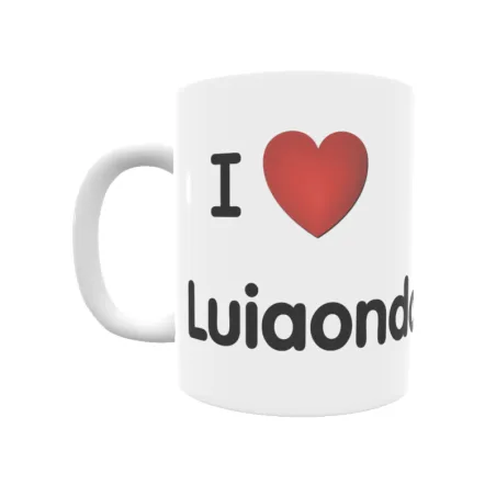 Taza - I ❤ Luiaondo Regalo original y funcional. Taza personalizada de tu localidad.