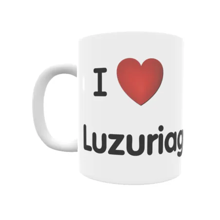 Taza - I ❤ Luzuriaga Regalo original y funcional. Taza personalizada de tu localidad.