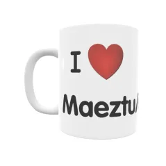 Taza - I ❤ Maeztu/Maestu Regalo original y funcional. Taza personalizada de tu localidad.