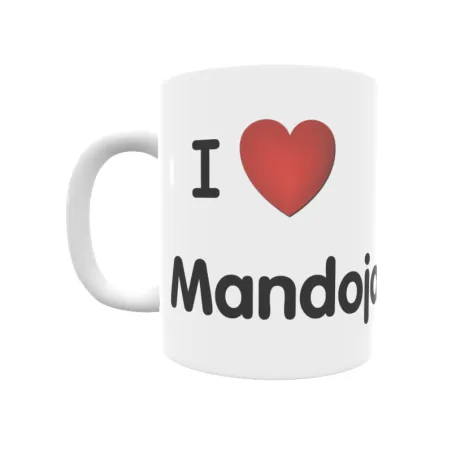 Taza - I ❤ Mandojana Regalo original y funcional. Taza personalizada de tu localidad.