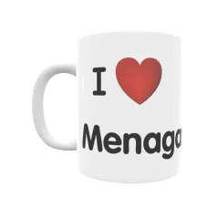 Taza - I ❤ Menagarai Regalo original y funcional. Taza personalizada de tu localidad.