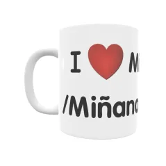 Taza - I ❤ Miñao/Miñano Mayor Regalo original y funcional. Taza personalizada de tu localidad.