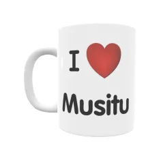 Taza - I ❤ Musitu Regalo original y funcional. Taza personalizada de tu localidad.