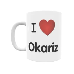 Taza - I ❤ Okariz Regalo original y funcional. Taza personalizada de tu localidad.